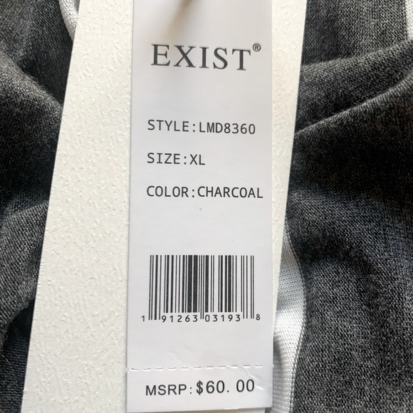 EXIST Charcoal White Stripe Beachy Boho Off The Shoulder Maxi Dress Size XL NWT - Picture 4 of 4